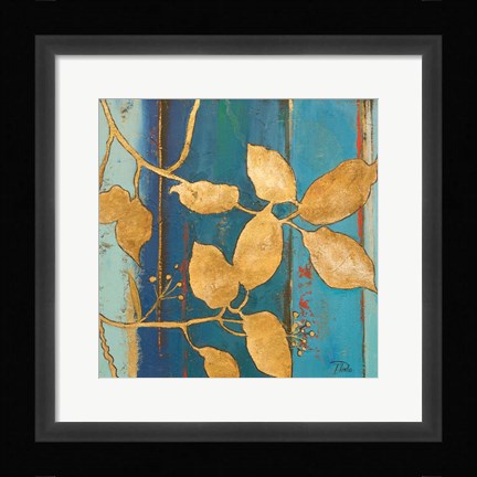 Framed Golden Blue II Print