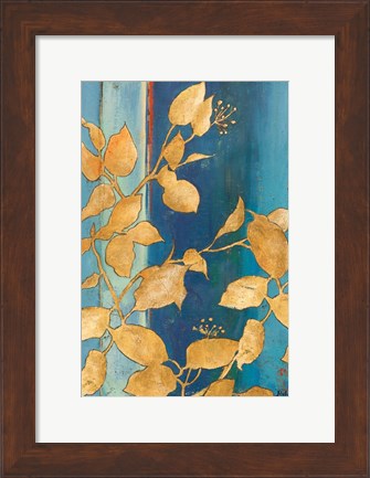 Framed Golden Blue Print