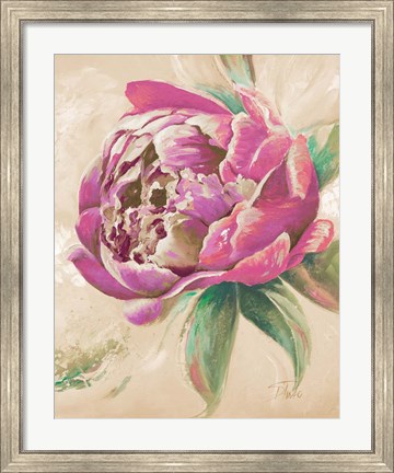 Framed Beautiful Bouquet of Peonies in Pink II Print