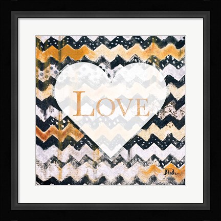 Framed Love Zig Zag Print