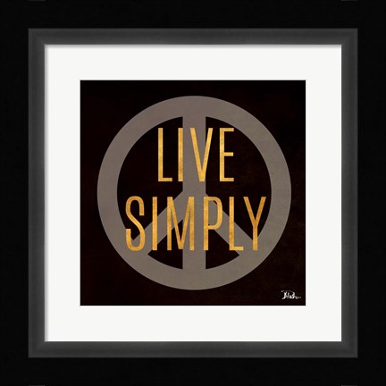 Framed Love and Live II Print