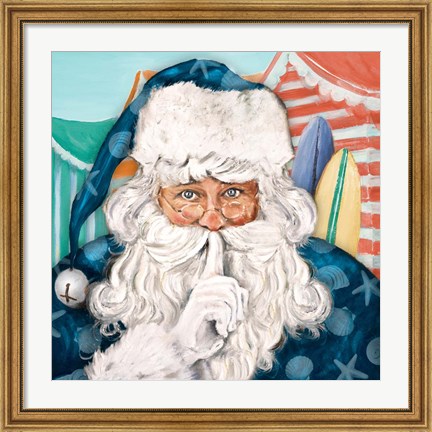 Framed Coastal Secret Santa Print