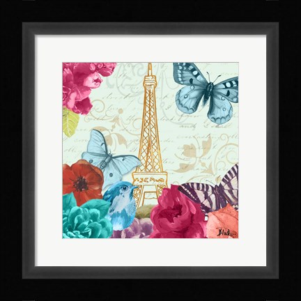 Framed Belles Fleurs a Paris I Print