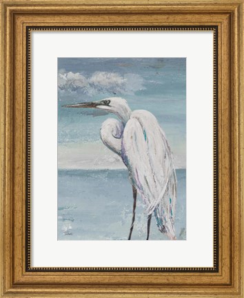 Framed Great Egret Standing Print
