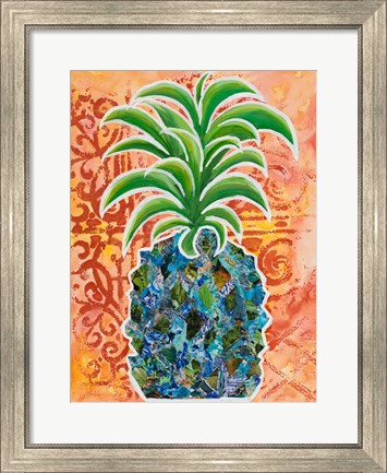 Framed Pineapple Collage I Print
