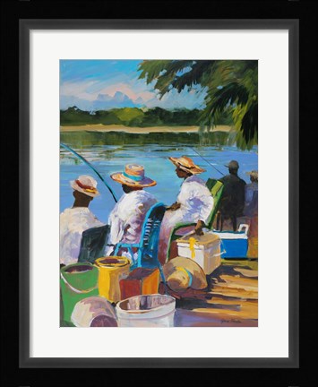 Framed Fishing II Print