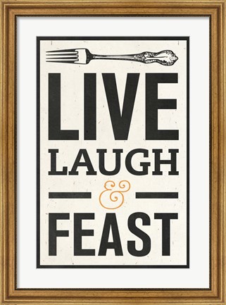 Framed Live Laugh Print