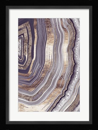 Framed Tribeca Rose Gold Geode Print