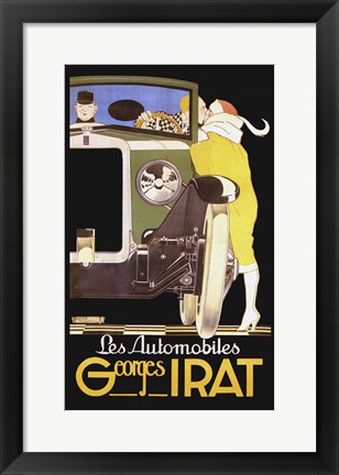 Framed 1923 Deco Auto Seller Ad Print