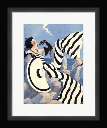 Framed 1933 French Art Deco Fashion Art Print