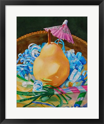 Framed Party Pear Print