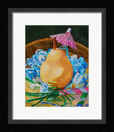Framed Party Pear Print