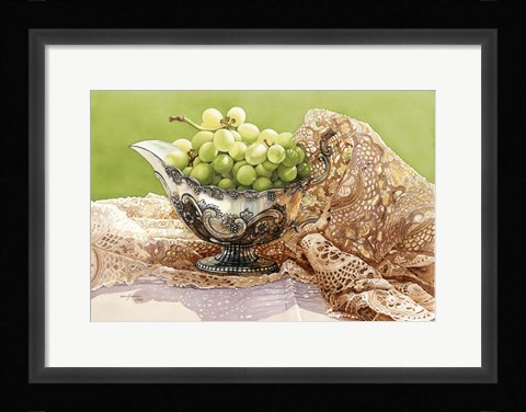 Framed Dancing Loon Grapes Print
