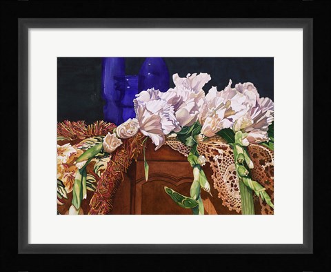 Framed Repose White Glads Print