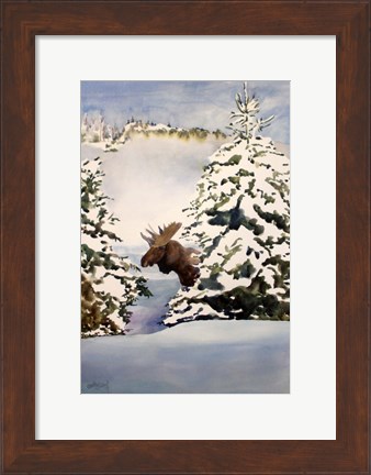 Framed Moose Moment Print