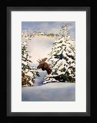 Framed Moose Moment Print