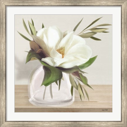 Framed Vintage Magnolia Bloom Print