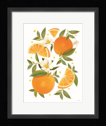 Framed Citrus Orange Botanical Print
