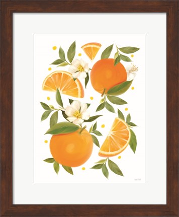 Framed Citrus Orange Botanical Print
