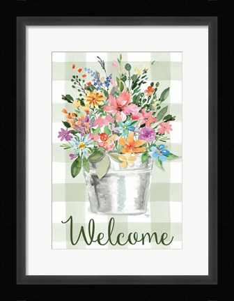Framed Welcome Flowers Print