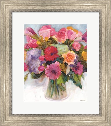 Framed Dramatic Blooms 1 Print