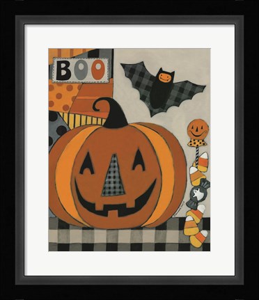 Framed Boo Jack O'lantern Print