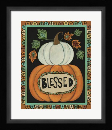 Framed Blessed Pumpkins Print