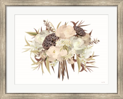 Framed Autumn Boho Bouquet Print