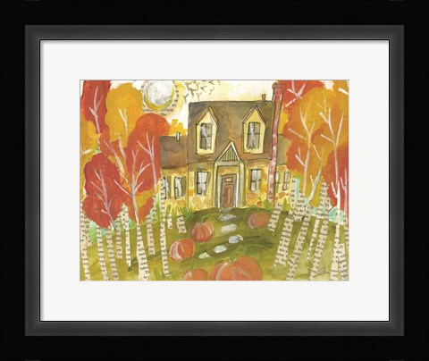 Framed Trick or Treat House Print
