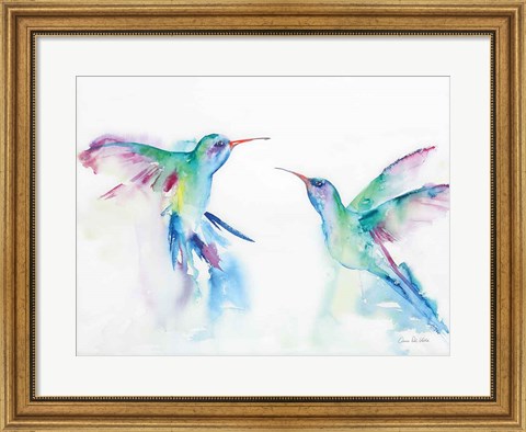 Framed Hummingbirds I Print