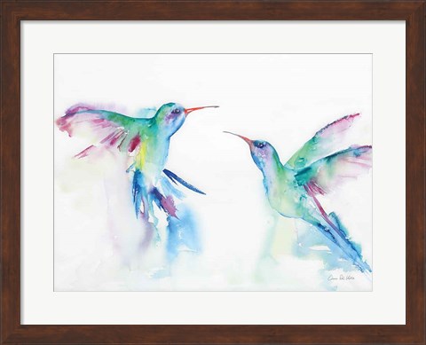 Framed Hummingbirds I Print