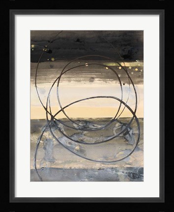 Framed Horizon Balance I Light Print