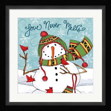 Framed Snowplace Like Home V Print