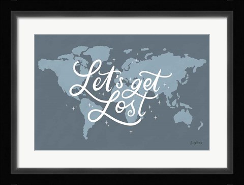 Framed Mapped Out III Print