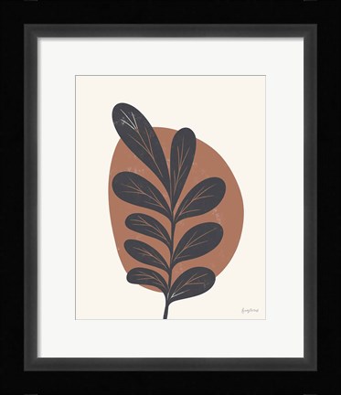 Framed Mid Century Modern III Terracotta Print