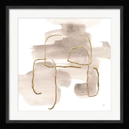 Framed Warm Gray Gold II Print