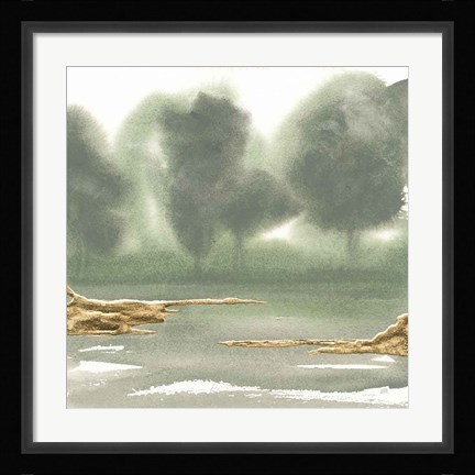 Framed Gold Earth VI Print