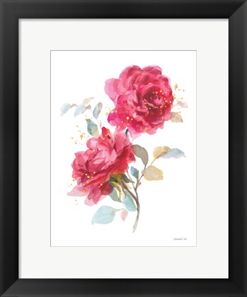 Framed Bold Roses II Print