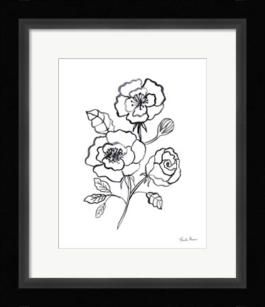 Framed Joyful Peonies I Print