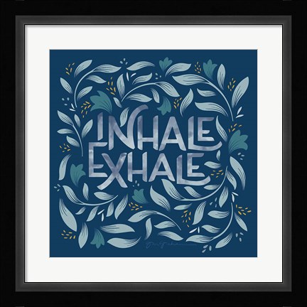 Framed Calm Words II Dark Print