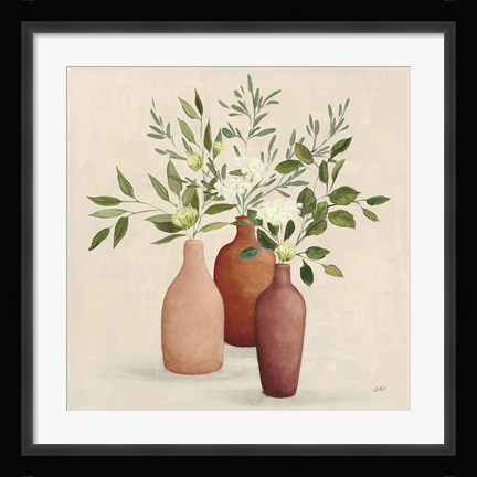 Framed Natural Bouquet II Light Print