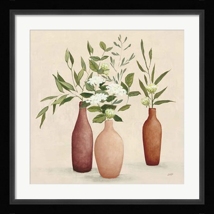 Framed Natural Bouquet I Light Print