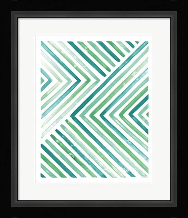 Framed Sea Glass Sunset I Print