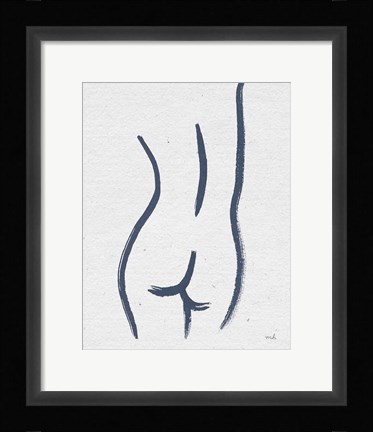 Framed Line Figures V Print