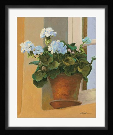 Framed Creancey Geraniums I Print