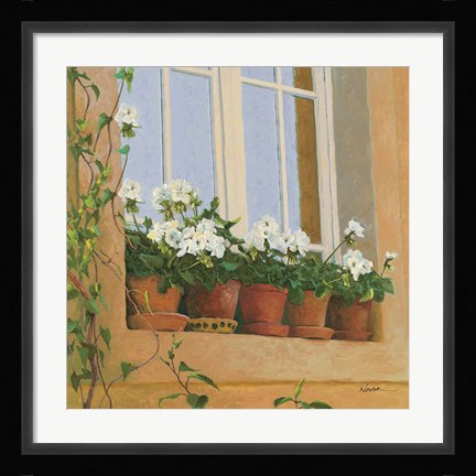 Framed Chateau Creancey Window Light Sq Print