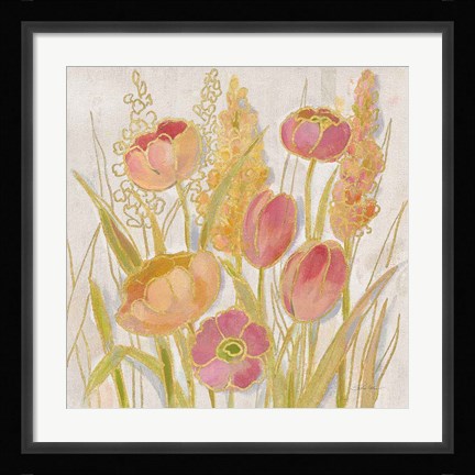 Framed Opalescent Floral II Print