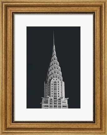 Framed Chrysler Building on Black Print