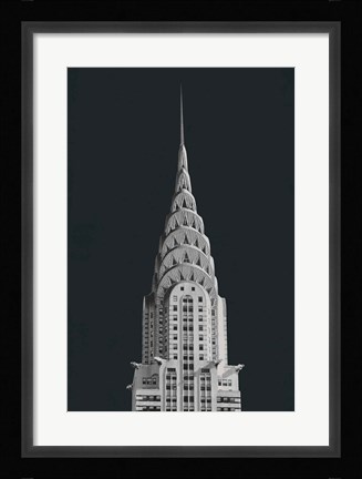 Framed Chrysler Building on Black Print