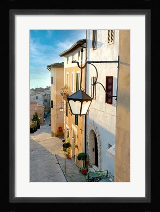 Framed Montalcino Street Lamp #1 Print
